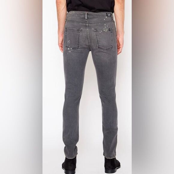NWT NOEND Denim Men’s Charcoal Harrison Skinny Stretch Denim Jeans - Size 36 - Picture 3 of 13